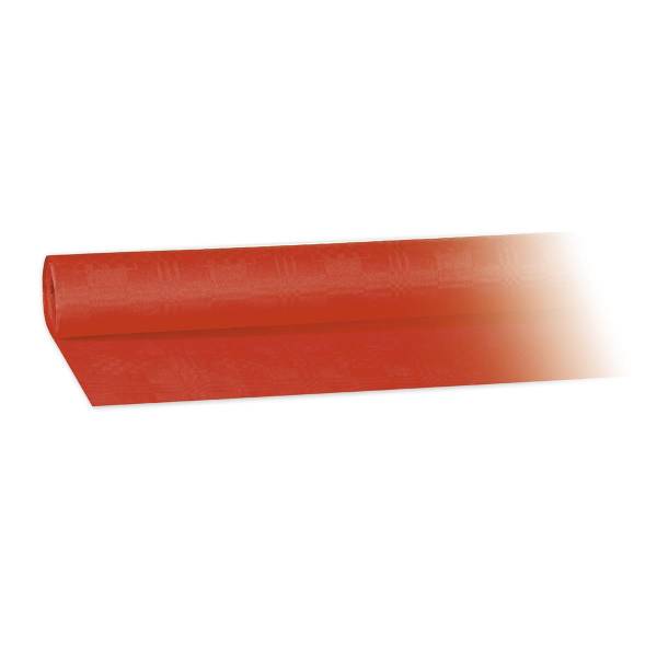 Damasttischtuch (PAP) gerollt rot 1,2 x 8 m - 1 Stück