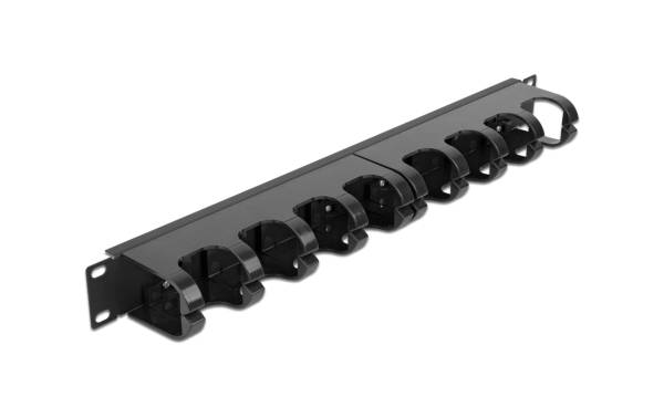 Delock Kabelführungspanel 1HE 19 Rack, Schwarz