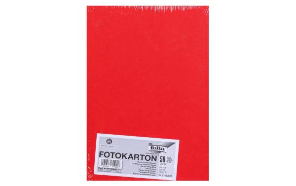 folia Fotokarton, DIN A4, 300 g/qm, hochrot