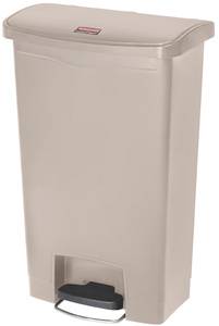 Rubbermaid Tret-Abfalleimer Slim Jim, 50 Liter, rot