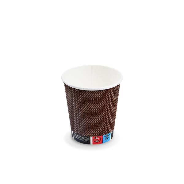 Pappbecher PREMIUM Ripple Wall 80mm 280ml M: 0,2L,8oz – 25 Stück