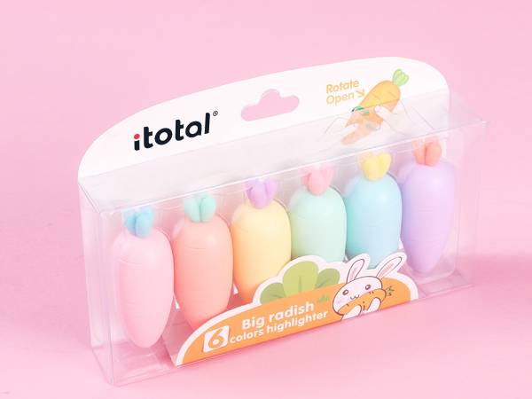 ROOST Textmarker mini XL2306A Karotte 6 Farben
