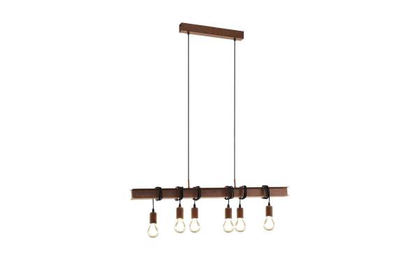 EGLO Leuchten Pendelleuchte TOWNSHEND 4 6x E27 Antik-Braun