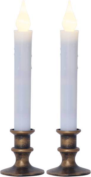 LED Dinner Kerze 2er Pack Mette