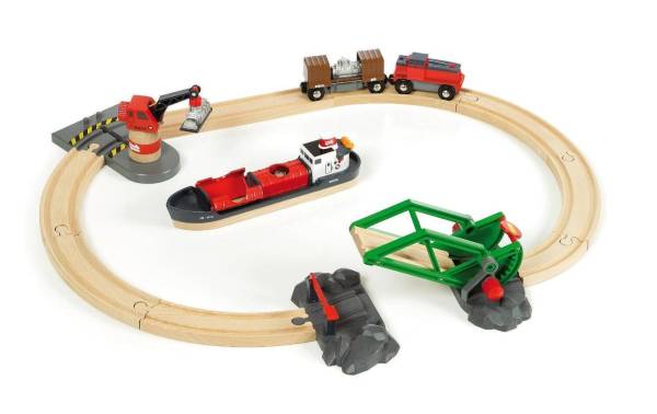 BRIO Eisenbahn Container Hafen Set