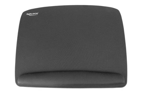 Delock Ergonomische Mausmatte mit Handballenauflage Schwarz