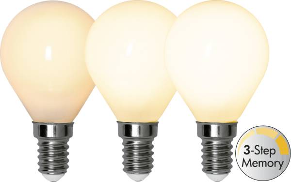 LED Leuchtmittel E14 P45 Opaque Filament RA90 3-step
