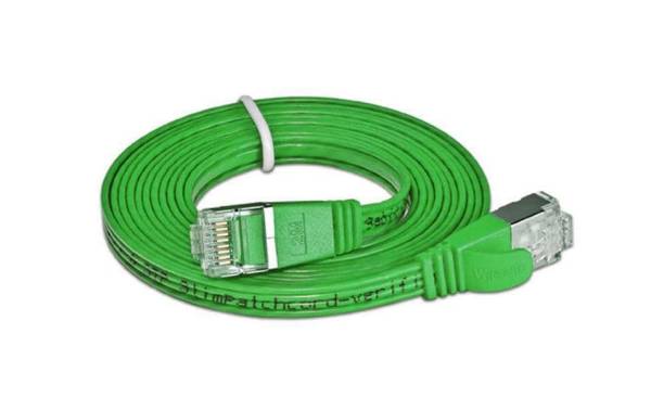 SLIM Slimpatchkabel Cat 6, STP, 10 m, Grün