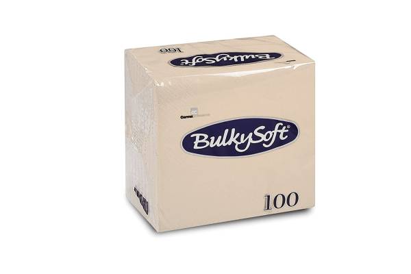 Servietten Bulkysoft, 1/4 Falz, champagner, 2-lagig, 24x24cm - Karton à 30 Pack