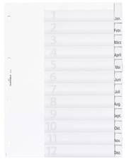 DURABLE Kunststoff-Register, A4, 12-teilig, transparent
