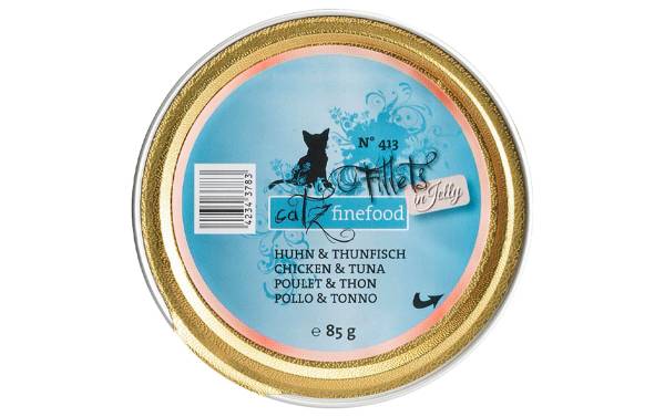 catz finefood Nassfutter Fillets No.413 Huhn &amp; Thunfisch, 85 g