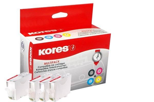 KORES Multipack Tinte CMYBK PGI5/CLI8KOR zu Canon iP5500 26.5/3×15.5ml