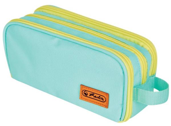 herlitz Doppel-Schlamper-Etui Uni, gelb/rosa