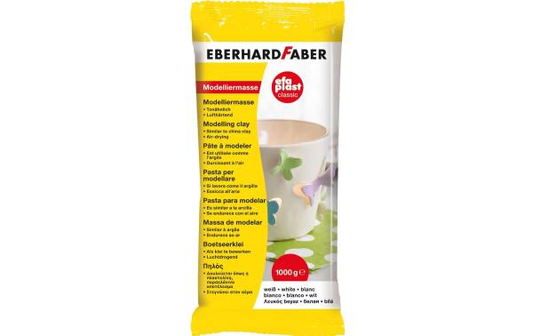 Eberhard Faber Modelliermasse EFA PLAST Classic 1 kg, Weiss