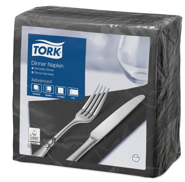 TORK-478761 Dinnerservietten Schwarz -