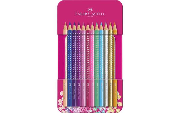 FABER-CASTELL Dreikant-Buntstifte SPARKLE, 12er Etui