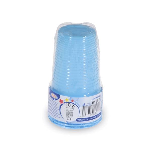 Trinkbecher hellblau 0,18 l (PS) (10 Stück)