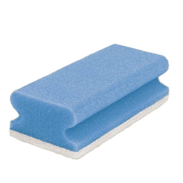 100x Pad-Schwämme Vlies nicht kratzend 10er blau/weiss 153x86x42mm