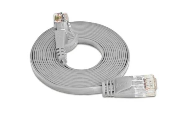 SLIM Slimpatchkabel Cat 6, UTP, 0.25 m, Grau