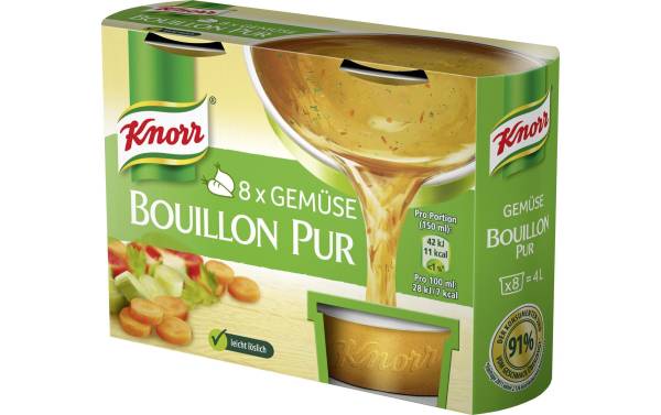 Knorr Gemüse-Bouillon Pur 8 Töpfli 224 g