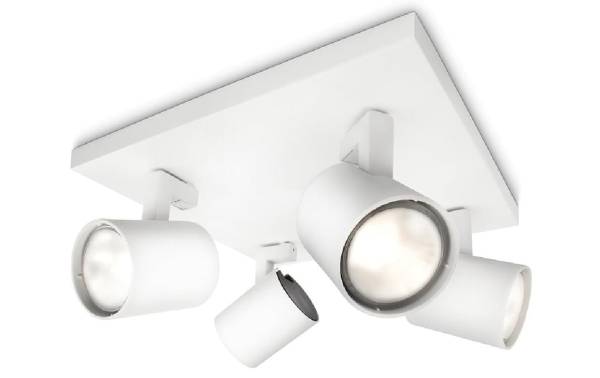 Philips Aufbauspot Runner, 4 x GU10, 20 W, Weiss
