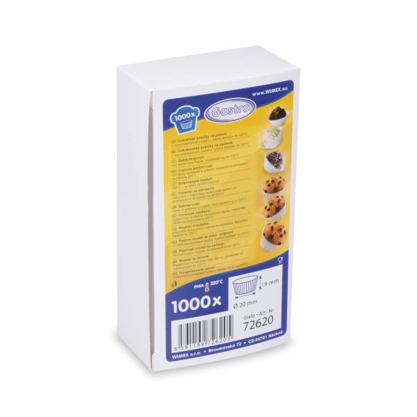 Pralinenkapsel (PAP) weiß 20 x 19 mm – 1000 Stück