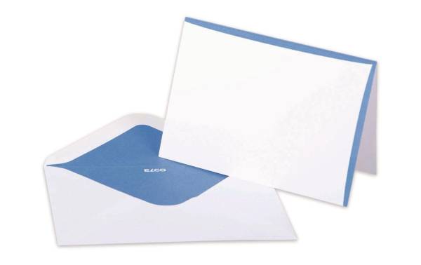 Couverts/Karten Prestige C6/A6 2x5 Stück blau ELCO 71718.12
