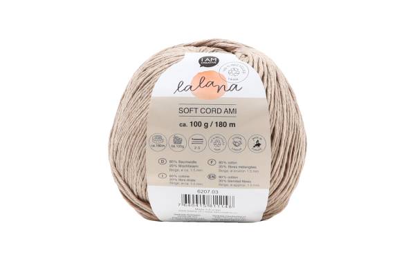 lalana Wolle Soft Cord Ami 100 g, Beige