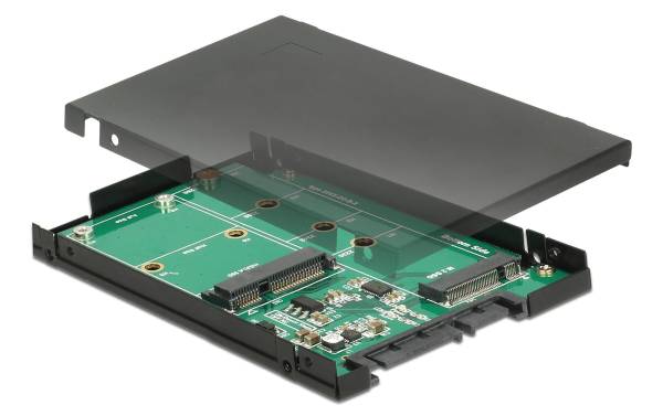 Delock 2.5-Adapterplatine M.2/mSATA – SATA 9.5mm