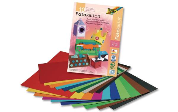 folia Fotokartonblock, DIN A3, farbig sortiert