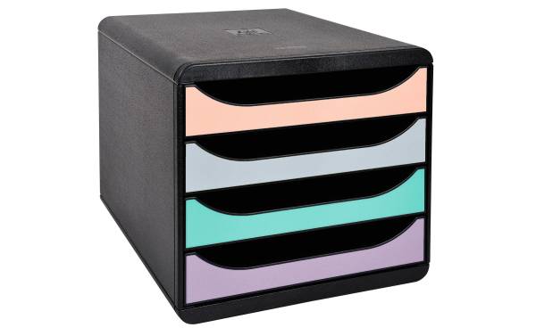 Schubladenbox Aquarel A4+ Big Box, schwarz/glossy EXACOMPTA 3104296D