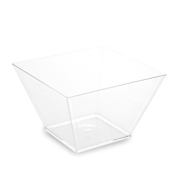 Fingerfood-Becher (PS) eckig glasklar 110 x 110 x 70 mm, 500ml – 20 Stück