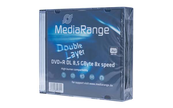MediaRange DVD+R Medien 8.5 GB, Slimcase (5 Stück)