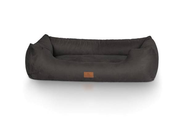 Knuffelwuff Hunde-Bett Dreamline Velour XL, 105 x 75 cm, Schwarz