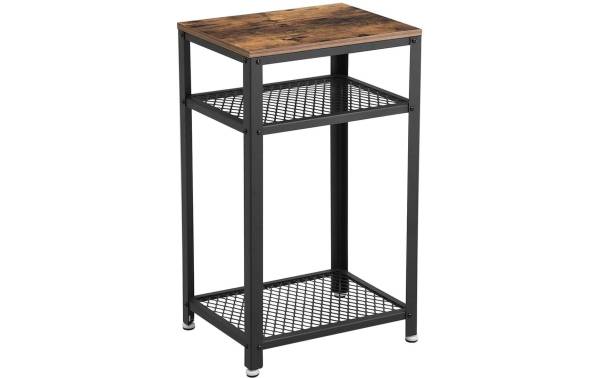 VASAGLE Beistelltisch aus Holz und Metall 45 x 75 cm, Braun/Schwarz