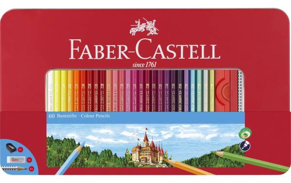 Farbstifte Classic Colour 60 Stück, mehrfarbig FABER-CA. 115894