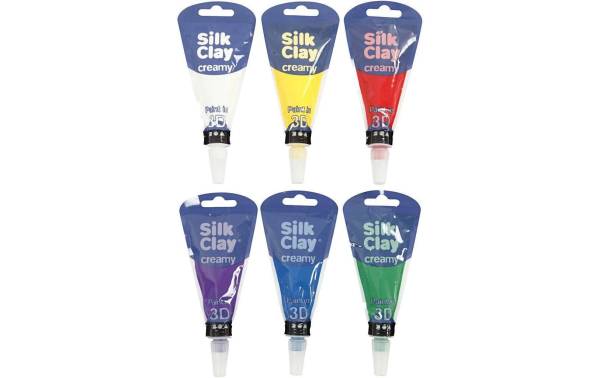 Creativ Company Modellier-Set Silk Clay Creamy 6 x 35 ml Tuben