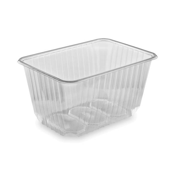 Rechteckschale (PP) klar 186 x 133 mm 1500ml – 50 Stück