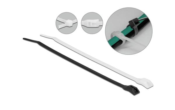 Delock Kabelbinder mit flachem Kopf Mehrfarbig 370 mm x 3.6 mm