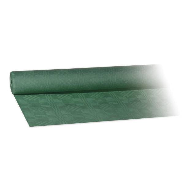 Damasttischtuch (PAP) gerollt dunkelgrün 1,2 x 8 m - 1 Stück