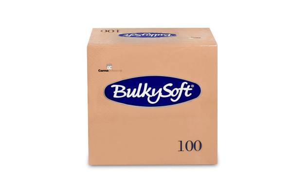 Servietten Bulkysoft, 3-lagig, 1/4 Falz, lachs, 40x40cm - Karton à 10 Pack / Pack à 100 Servietten