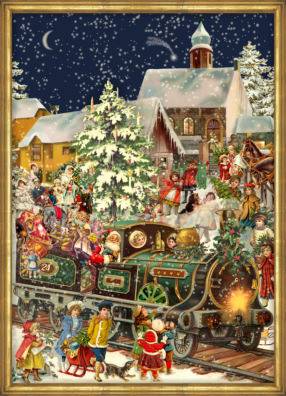 Adventskalender Weihnachtszug 26,5x35cm SELLMER RS765