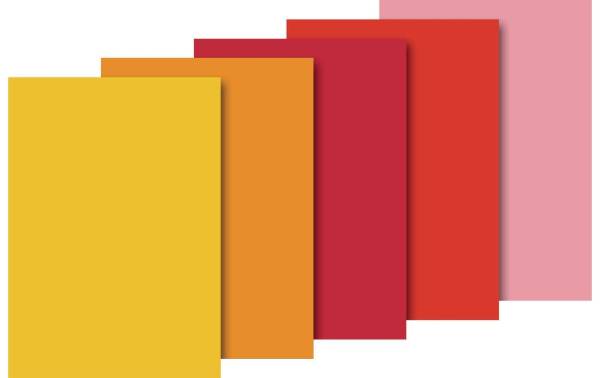 Heyda Seidenpapier 50×70 cm Gelb/Rot