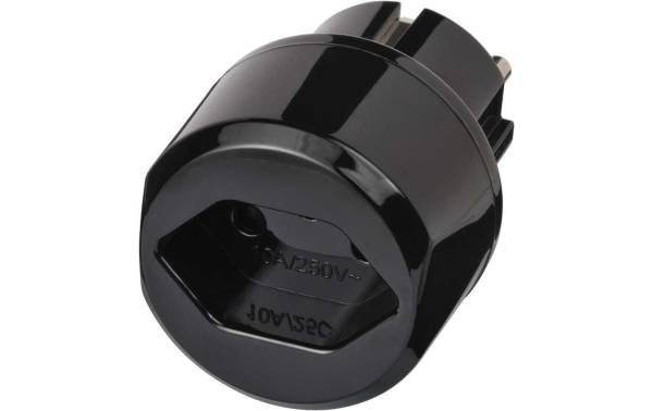 brennenstuhl Reisestecker Schweiz / Schutzkontakt, schwarz