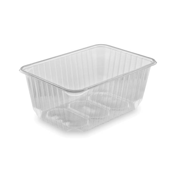 Rechteckschale (PP) klar 186 x 133 mm 1200ml – 50 Stück