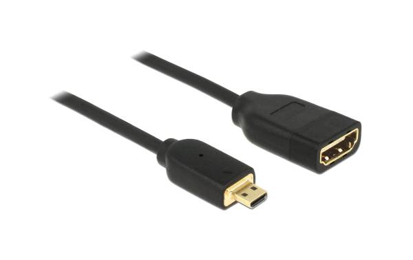 Delock Kabel 4K 60Hz Micro-HDMI (HDMI-D) – HDMI, 0.2 m