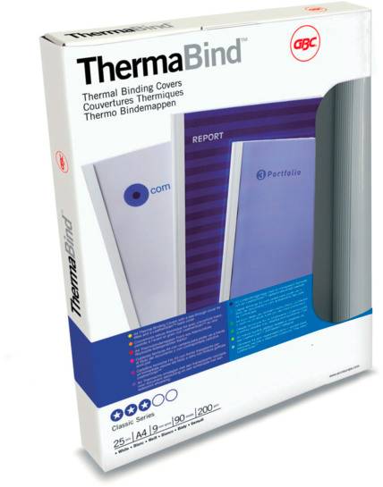 Thermobindemappen 1,5mm A4 weiss 25 Stück GBC 45445