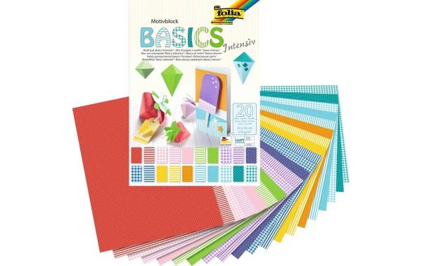 folia Motivblock "Basic Intensiv", 240 x 340 mm, 20 Blatt