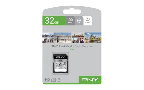 PNY Elite SDHC Card R100MB/s 32GB P-SD32GU1100EL-GE