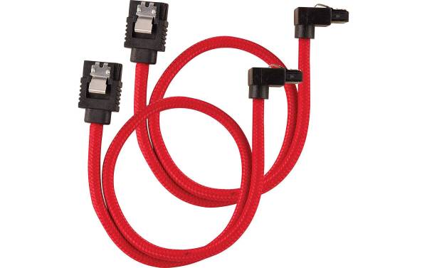 Corsair SATA3-Kabel Premium Set Rot 30 cm gewinkelt